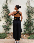 black maxi dress