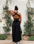 black maxi dress