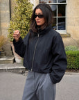 Cropped black sports jacket