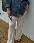 Women's cream lace pants