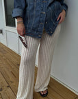 Women's cream lace pants