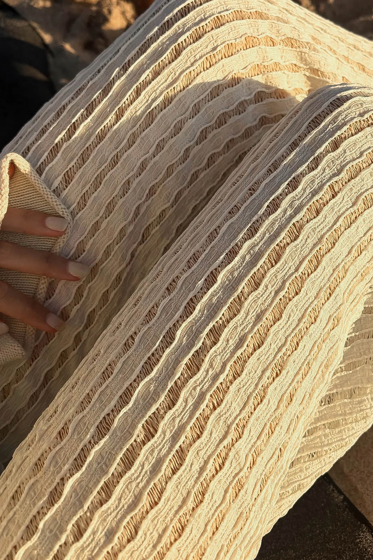 Women's cream lace pants