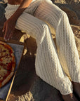 Women's cream lace pants