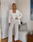 Women's cream lace pants