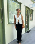 White Knit Top