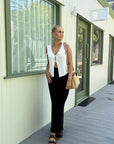 White Knit Top