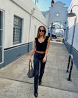 Black Ruffle Cami