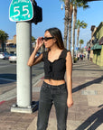 Black Ruffle Cami