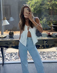 White Knit Top