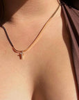 gold letter necklace