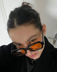 Orange lens sunglasses