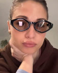 Black cat eye sunglasses