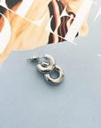 Silver Chunky Hoops