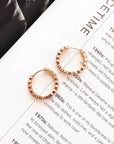 Gold Crystal Hoops