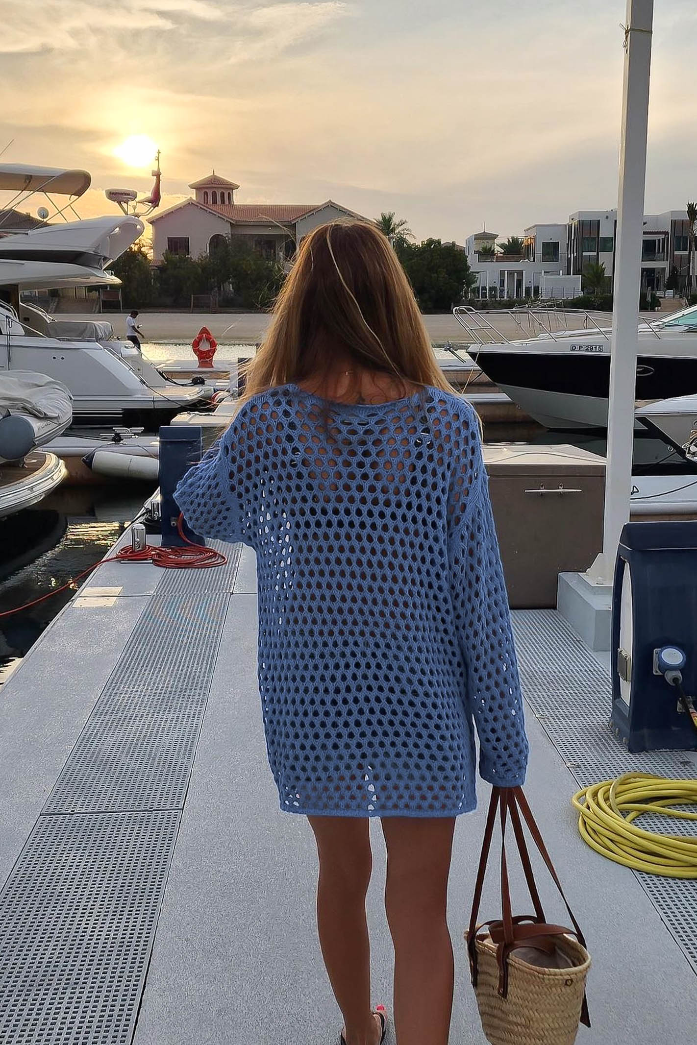 Blue Crochet Cover Up