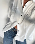 White Oversized Boyfriend Shirt